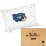 Mini Toddler Pillow with Pillowcase - 23x33 My Little Dreamy Travel Kids Pillow for Sleeping, Toddler Bed, Small, Tiny, Organic Cotton Pillowcase, Soft & Breathable, Kids 2-4 Years Old (Acorn)