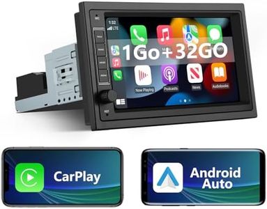 AWESAFE Autoradio 1 din 2 din Android 13 Universel Voiture Modèles Écran de 7 Pouces Supporte GPS Carplay Android Auto WiFi Bluetooth FM RDS USB Commande au Volant[1Go+32Go]