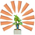 12pcs Terracotta Watering Spikes - Plant Watering Stakes Automatic,Wine Bottle Plant Watering Devices for Vacation