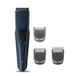 PHILIPS Bt1232/15 Skin-Friendly Beard Trimmer for Men - Durapower Technology, Cordless Rechargeable with USB Charging, Charging Indicator, Travel Lock, No Oil Needed, Battery Powered