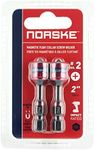 Norske Tools NIBCI331 Magnetic Float Collar Screw Holder No.2 PH (2pc Carded) Impact Rated for Heavy Duty Use