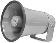 Pyle Indoor / Outdoor PA Horn Speaker - 8.1” Portable PA Speaker with 8 Ohms Impedance & 50 Watts Peak Power - Mounting Bracket & Hardware Included - Pyle PHSP8K,Grey