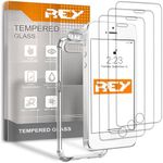 3x Anti-Shock Screen Protector for iPhone 5-5S - SE, Tempered Glass and Silicone TPU with High Resistance