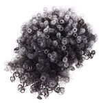 FRCOLOR Afro High Puff Wig Synthetic Afro Headband Wig Short Curly Hair Bun Turban Wrap Wig Short Kinky Curly Wig Party Favors ï¼ˆ Grey ï¼‰