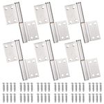 Zocipro 6Pcs 4 Inch Lift Off Hinges with Screws, 360 Degree Rotation Door Flag Hinge, Stainless Steel Flag Door Hinges, Slip Joint Flag Hinges, Detachable Door Hinge for Internal & External Doors