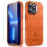 LABILUS iPhone 13 Pro case, Rugged Shield 8ft Drop Proof TPU Thick Armor Tactical Protective Case Compatible with 13 Pro (6.1 inch) - Sunlight Orange