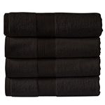 Fabstyles Super Soft and Absorbent Bath Towel, Luxury Bath Towels for Spa, Home, and Hotel, Quick Dry Towels, Set of 4, 27 x 54 Inches (Chocolate)