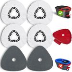 7 Pack Spin Mop Replace Head for O Cedar EasyWring 1-Tank, Includes 4 Microfiber Mop Replacement Refill, 2 Prone to Foaming Scrubber Sponge Brushes & 1 Connector for Kitchen, Bathrooms, Glass