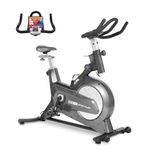 JLL IC200 PRO Indoor Cycling Exercise Bike For Home, Direct Belt Driven, Advanced Flywheel, Magnetic Resistance, 3-Piece Crank, 5 Readout Monitor, Heart Rate Sensors, Adjustable Seat