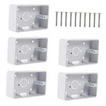 SEWOART 5 Pcs Junction Box Electrical Prise Extension Raceway Italian Wall Extender White Abs Cell Work