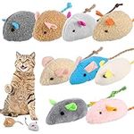 Chef Vinny 9 Pcs Cat Mouse Toys, Catnip Cat Toys, Chew Toys for Cat, Soft Plush Catnip Cat Toys, Mice Toys with String Tails Interactive Play for Cat, Puppy, Kitty Kitten