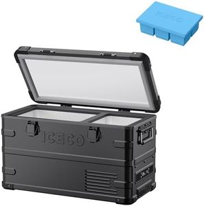 ICECO APL35 Dual Zone Portable Fridge Freezer, 37 Quart 12V Car Refrigerator with Secop Nano Compressor, Aluminum Electric Compressor Cooler 12/24V DC, 100-240V AC, -4℉~68℉, for RV,Camping,Travel