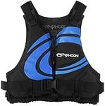 Typhoon Yalu XT 50n Buoyancy Jacket Typhoon Yalu Wave Front Zipper 50N Buoyancy Aid - Canoe Kayak Dinghy SUP Jacket (Black/Blue, XL-XXL weights 70KG+)