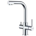 ALTON GRC3850 Brass, 3-in-1 Kitchen Faucet with Water Filter Purifier Out-Let and Swivel Spout (Chrome)