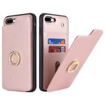 Lipvina for iPhone 7 Plus / 8 Plus Case with Card Holder,Credit Card Holder,Ring Stand Kickstand,Flip Shockproof Cute Phone Wallet Case for Women (5.5 inch,Rose Gold)