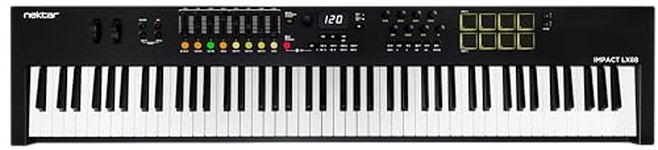 Nektar Impact LX88 mk3 MIDI Keyboard Controller | 88 Key Velocity-Sensitive Keyboard with DAW Integration, Pads, Faders, Encoders, Scale & Chord Mode, NKS Support, Compatible with Mac/PC