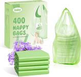 Nappy Sacks Baby Disposal Diaper Bag Friendly Diaper Sacks Easy Tie Handles For Travel, Baby Nappy Bag 400pcs