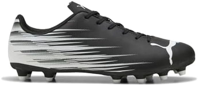 PUMA Men's ATTACANTO Firm, Artificial Ground Soccer Cleat Sneaker, Black White, 7