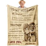 Gifts for Husband from Wife to My Husband Blanket Wedding Anniversary Romantic Gifts for Husband Birthday Christmas Valentine's Fathers Day Healing Thoughts Blanket Presents for Him 60" x 50"