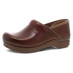 Dansko Professional Slip-On Clogs for Women - Rocker Sole and Arch Support for Comfort - Ideal for Long Standing Professionals, Saddle, 9.5-10