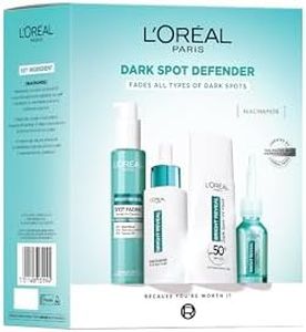 L'Oréal Paris Bright Reveal Dark Spot Defender Gift Set with Niacinamide, Fades All Types Of Dark Spots: Post-Acne Marks, Sun Spots and Age Spots