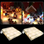 2 Pcs Pre Lit Christmas Snow Blanke