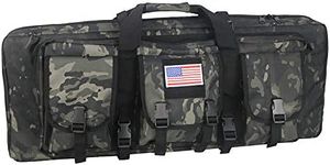 HYKING 32 Inch Tactical Double Long Gun Bag Case Backpack w/Pistol Handgun Case,Lockable Zipper Padded Side Carry Strap for Shooting Range Sports Storage and Transport Hunting