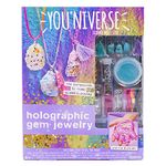 Youniverse Make Your Own Holographic Gem Jewelry by Horizon Group USA, DIY Slime Jewelry Making Kit, Gemstones & Jewelry Accessories Included, Multicolored