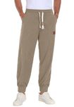 Askdeer Men's Corduroy Cargo Pants Baggy Joggers Casual Pants Drawstring Elastic Waist Corduroy Pants with 3 Pockets Khaki