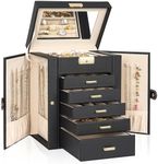 AKOZLIN 6-Tier Jewelry Box Lockable