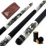 CUESOUL ROCKIN Series 58" 21oz Maple Pool Cue Stick Set with Joint Protector/Shaft Protector and Cue Towel