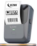 SEZNIK Bluetooth Mini Thermal Lable Printer for Business Office Home Students | Inkless Thermal Lable Printer | Mobile, Desktop Compatible | 58 mm (2 inches) | 1 Year Warranty (SZ-LD0801-GREY)