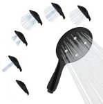 SparkPod 6-Function High Pressure Handheld Shower Head - 6" Wide Angle for Smooth Rinsing - Made for Every Mood - Tool Free Installation - Luxury Design (6 Function, Matte Black) - Built to Last