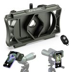 APEXEL 360° Telescope Phone Adapter, Upgraded Binocular Photo Adapter for Android & iPhone, Smartphone Mount for Telescope, Monocular, Microscope, Spotting Scope. (Including Bluetooth Shutter Remote)