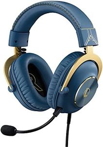 Logitech G PRO X Auriculares Gaming - Blue VO!CE, Micrófono Extraíble, Almohadillas de Espuma Viscoelástica, DTS 7.1, Transductores PRO G 50 mm, Edición Oficial League of Legends - Azul/Oro