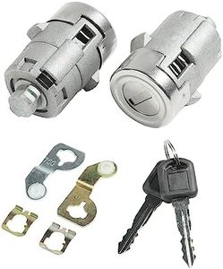 Zlirfy 2 Packs Driver and Passenger Door Locks,Door Lock Cylinder Set with 2 Keys,Front Left Right Door Lock Cylinder Barrel,Replace 15298924 88937321,Compatible with ESV EXT SUT 2002-2006 and More