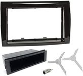 Sound-way Single/Double DIN Car Radio Installation Kit, 1/2 DIN Front Panel Frame, Facia Adaptor, Antenna Adapter, Release Keys, Compatible with Fiat Bravo 2007-2015