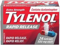 Tylenol Rapid Release for Headache Pain Relief, Fever, 500 mg Acetaminophen, 24 Gelcaps