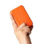 Ambrane 20000mAh Rugged Compact Powerbank, Slim & Lightweight with 22.5W Fast Charging, USB & Type C Output, Power Delivery, Quick Charge for iPhone, Android & Other Devices (Force 20k, Orange)