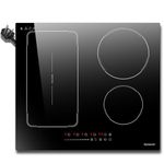 Karienvir Induction Hob 4 Zones, Plug in Induction Hob 220V, Slide Control, 4 Ring Electric Induction Cooker 60 cm with Safety Lock, Pause, 99Mins Timer, Boost, Extended Zone, Keep Warm Function