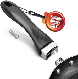 Cook Ware Pans Replacement Grip Handle - Removable Handle Cookware Pot Lid Handle Knob Removable Handles Pan Handle Grip Detachable Handle Cookware Pots and Pans with Removable Handles Screw on Handle