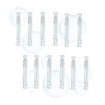 12 Mini Heart Bubble Tubes With 4ml Bubble Liquid Solution and Blow Wands, Weddings favours, Parties, Celebrations, Children’s Birthday Party Bag Fillers, Kids Toys (White Heart 12 Pack)