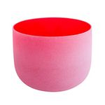 ENERGYSOUND 432 Hz Perfect Pitch C Root Chakra Red Colored Frosted Quartz Crystal Singing Bowl 10 inch(25 cm) mallet &O-ring included