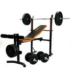 V-fit STB09-1 Folding Weight Bench with 50kg Weight Set