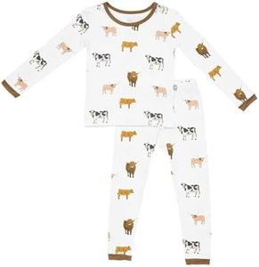 KYTE BABY Toddler Pajama Set - Pjs for Toddlers Made of Soft Rayon Made From Bamboo (Moo, 10)