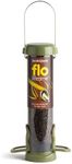 Jacobi Jayne, Flo Lifetime Easy-Clean Bird Feeder for Niger Seed with Wide Tube - Metal, Green, Small