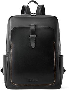 BOSTANTEN Leather Laptop Backpack for Women,15.6 inch Computer Backpack Purse College Daypack Work Travel Bag