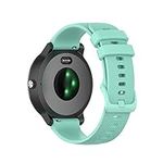 Anrir for Vivoactive 3 Watch Bands, 20mm Silicone Band for Garmin Forerunner 645/245/Venu Sq/Venu Sq 2/Venu 2 Plus/Approach S40, Galaxy Watch 3 41mm/Galaxy Watch Active 2 40mm/44mm Bands-Mint Green