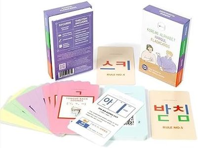 Learn Korean with COREALL Hangul Korean Alphabet Flash Cards - Korean Gifts Idea for Korean Language Beginners - Includes Digital Korean Language Learning Book (Basic Ver.)