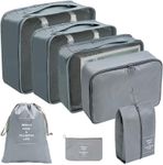 Packing Cubes - 7Set Packing Cubes Luggage Travel packing Organizers for Travel Accessories (B-Grey)